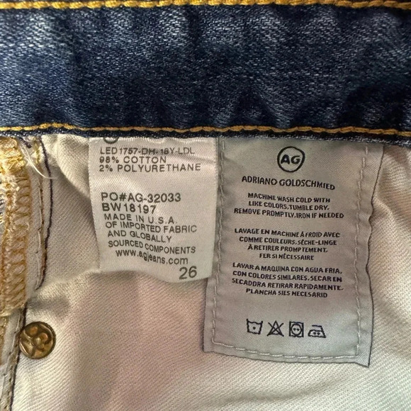 AG Andriano Goldschmied  The Sloan Crop Vintage Straight leg Crop Size  26 - Picture 7 of 11